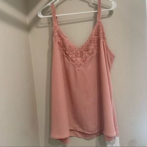 Torrid Pink Crochet Tank